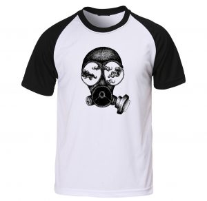 Camisa Raglan Máscara Poluição (opção manga longa ou curta)