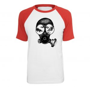 Camisa Raglan Máscara Poluição (opção manga longa ou curta)