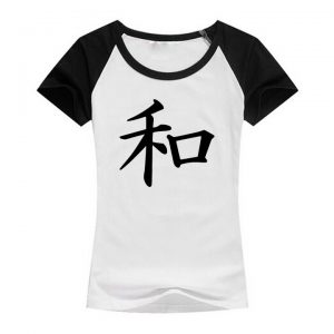 Camisa PAZ Ideograma Japonês (letra japonesa)