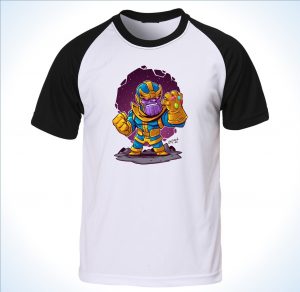 Camisa Raglan Thanos (opção manga longa ou curta)