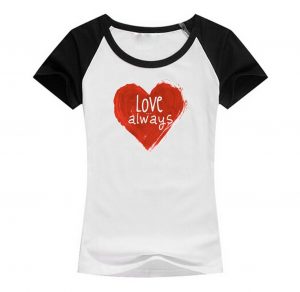 Camisa Raglan Love Always (coleção camisas motivacionais)